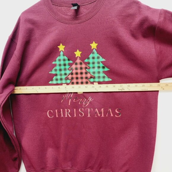 Ugly Christmas Sweater Womens Tree Sweater Long Sleeve Crewneck Pullover Size M - Picture 6 of 9